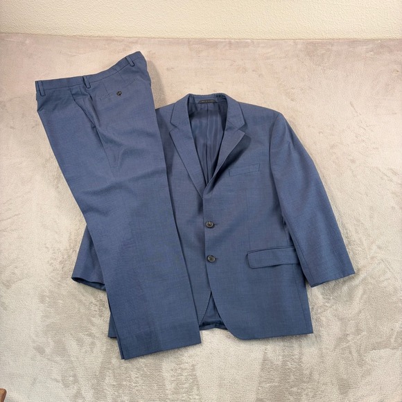 Hugo Boss Guabello Super 120s James4/Sharp6 Suit 42S Blue 36x27 Pants Designer